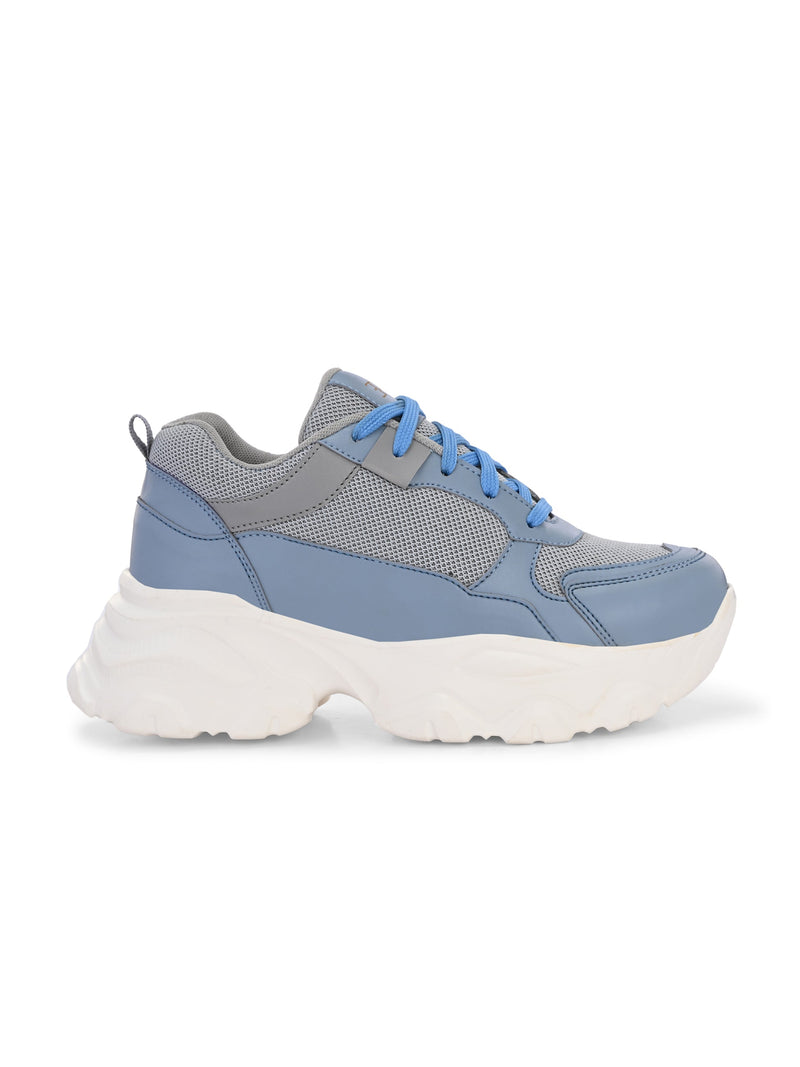 EL PASO Women Faux Leather Casual Lace Up Sneakers-5