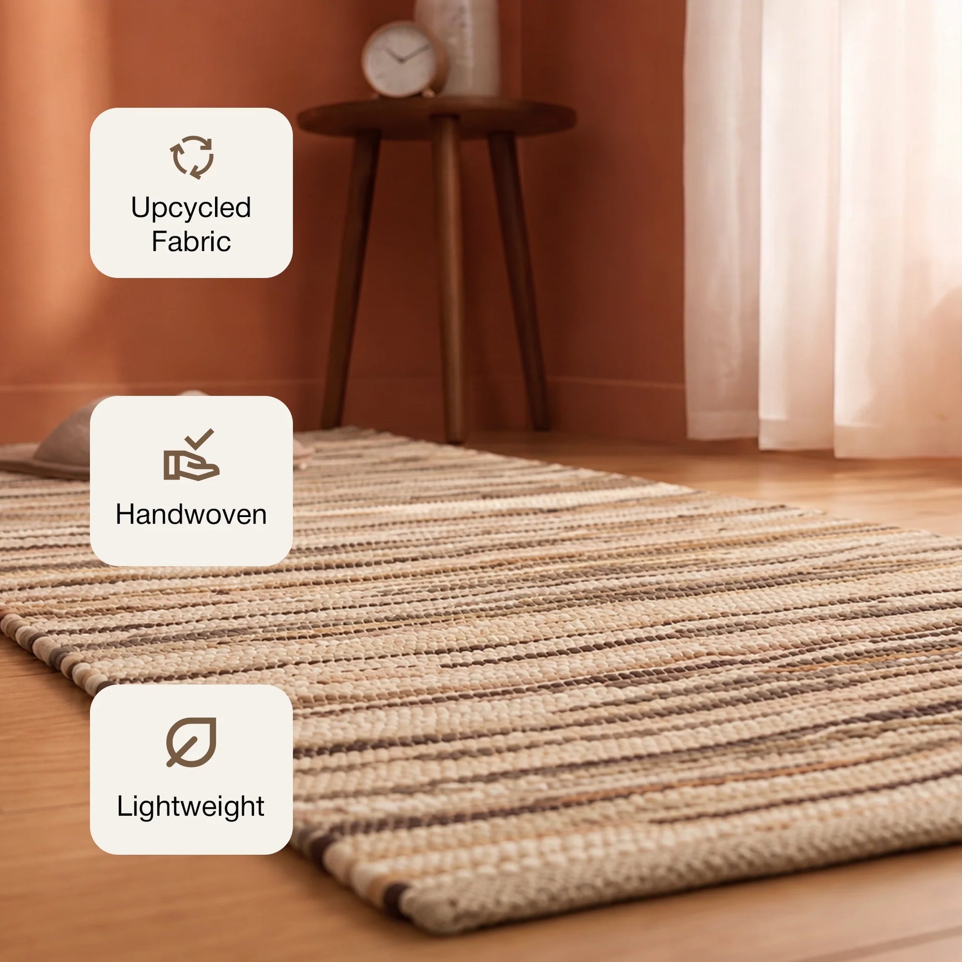 Earthology Harmony - Recycled Runner Rug (Beige)-3