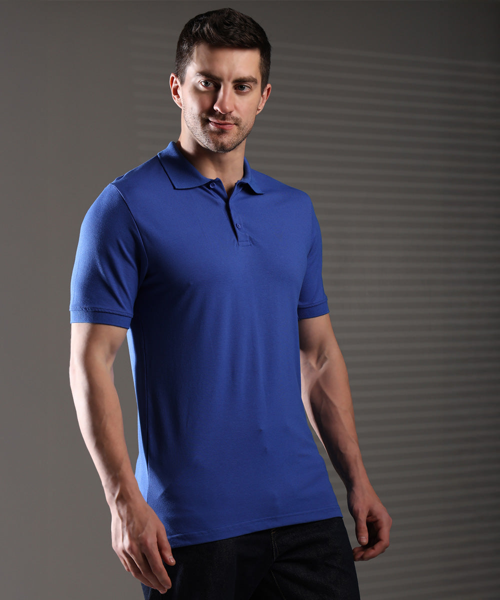 Naturefab Men’s Organic Bamboo Polo Tshirt Airforce Blue-4