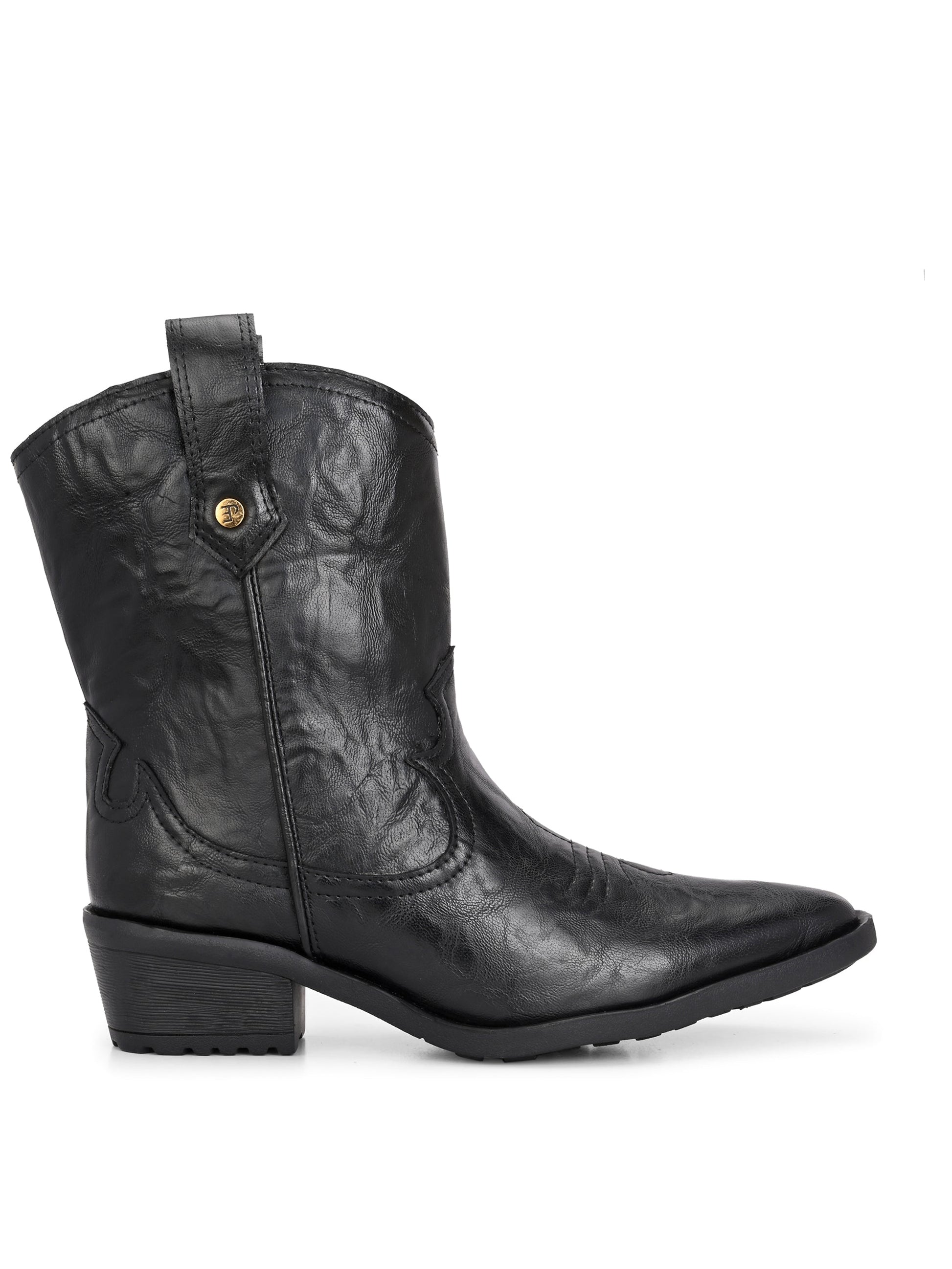 EL PASO Women Faux Leather Casual Slip On Cowboy Boots-10