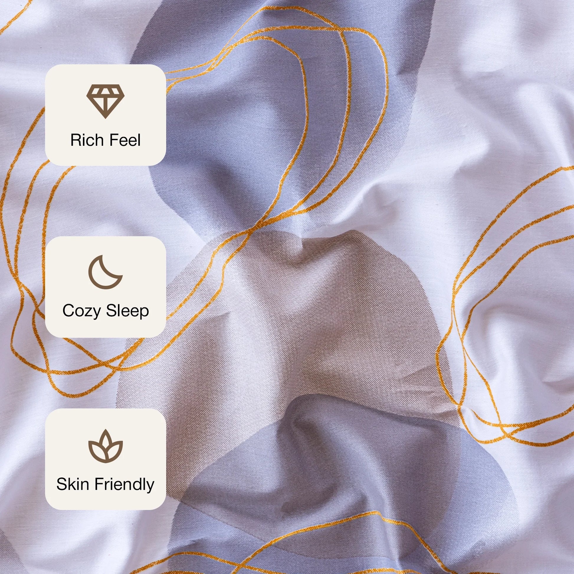 Imprimer Spheres of Serenity - Printed Bedsheet (Multicolor)-3