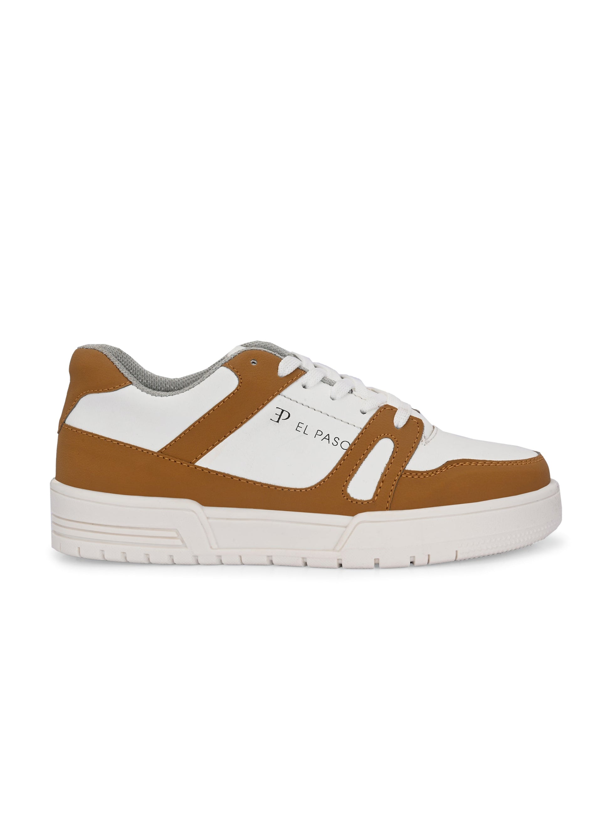 EL PASO Faux Leather Casual Shoes Lace Up Sneakers For Women-48