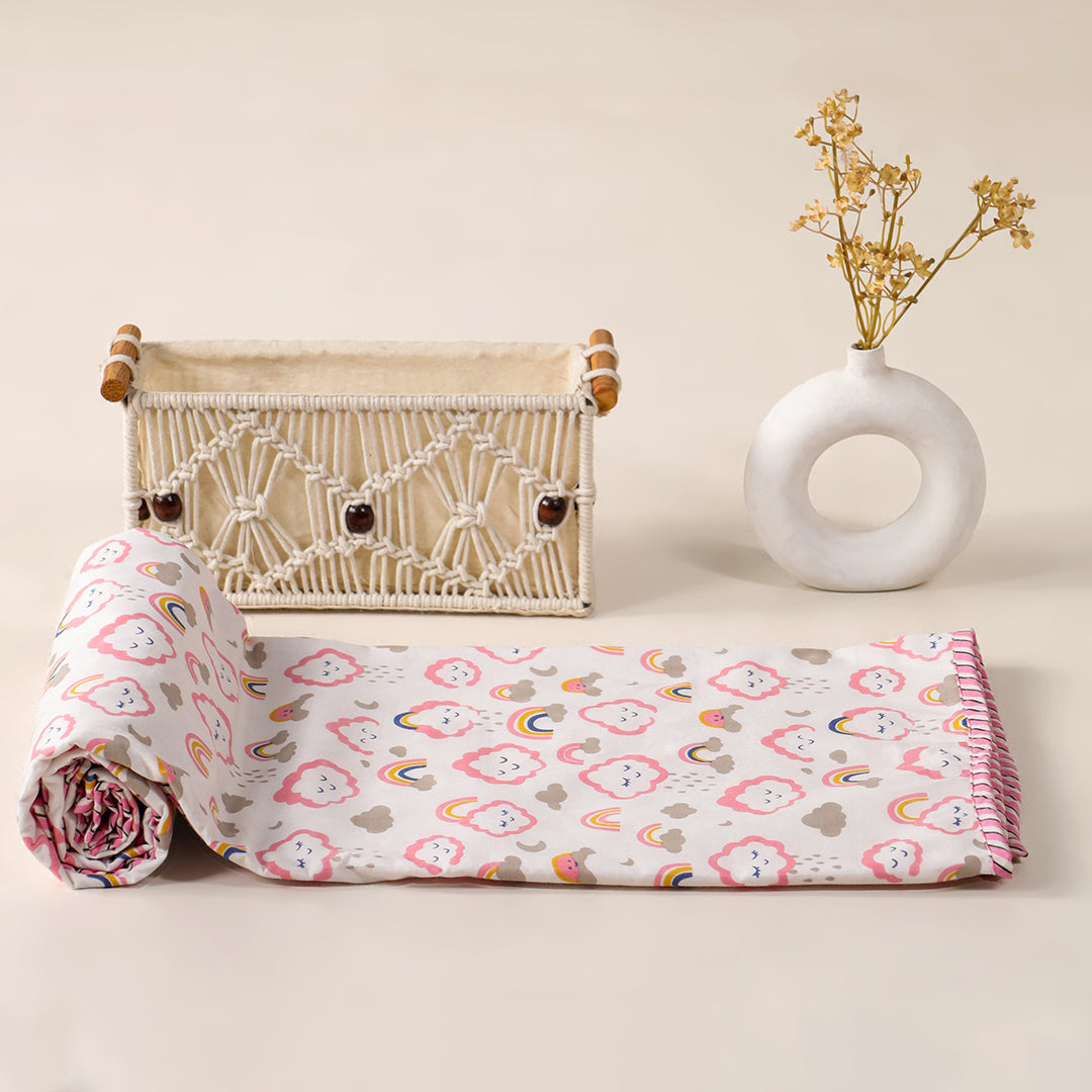 Premium Cotton Bedsheet & Baby Dohar Combo Set