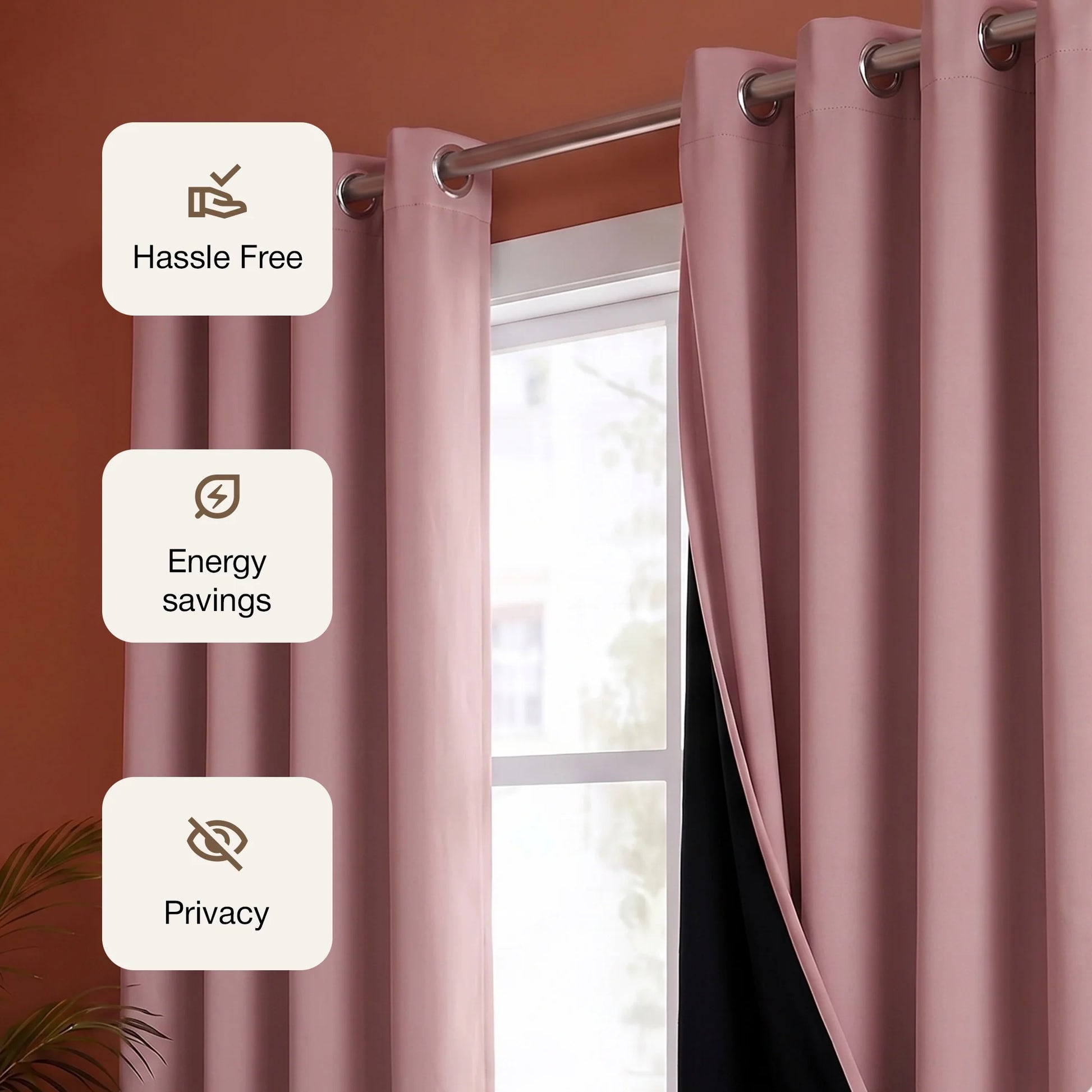 Fort Essential - Black Backing Blackout Curtain-3