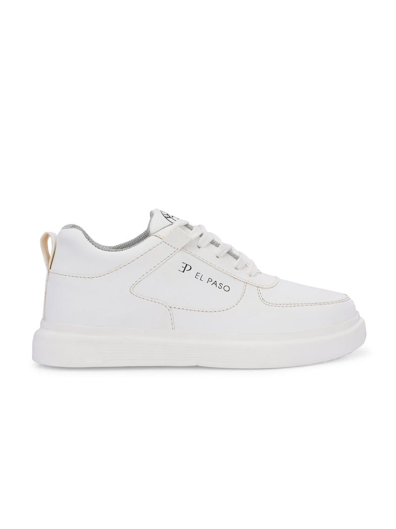 EL PASO Faux Leather Casual Lace Up Sneakers For Women-40