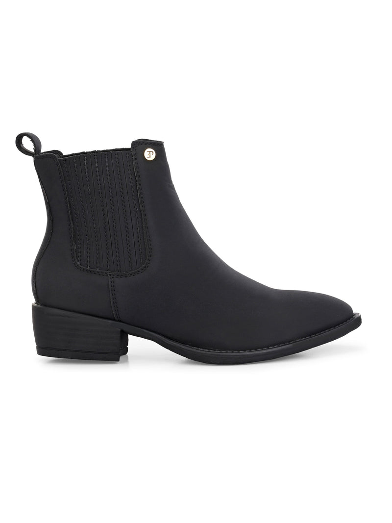 El Paso Women Faux Leather Casual Chelsea Boots-4