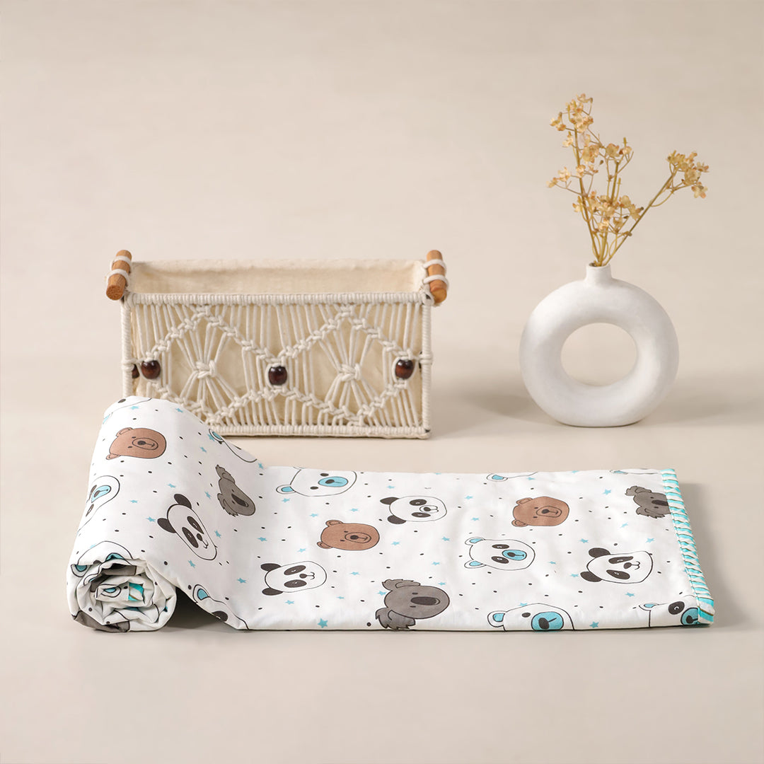 Premium Solid Bedsheet & Baby Dohar Combo Set