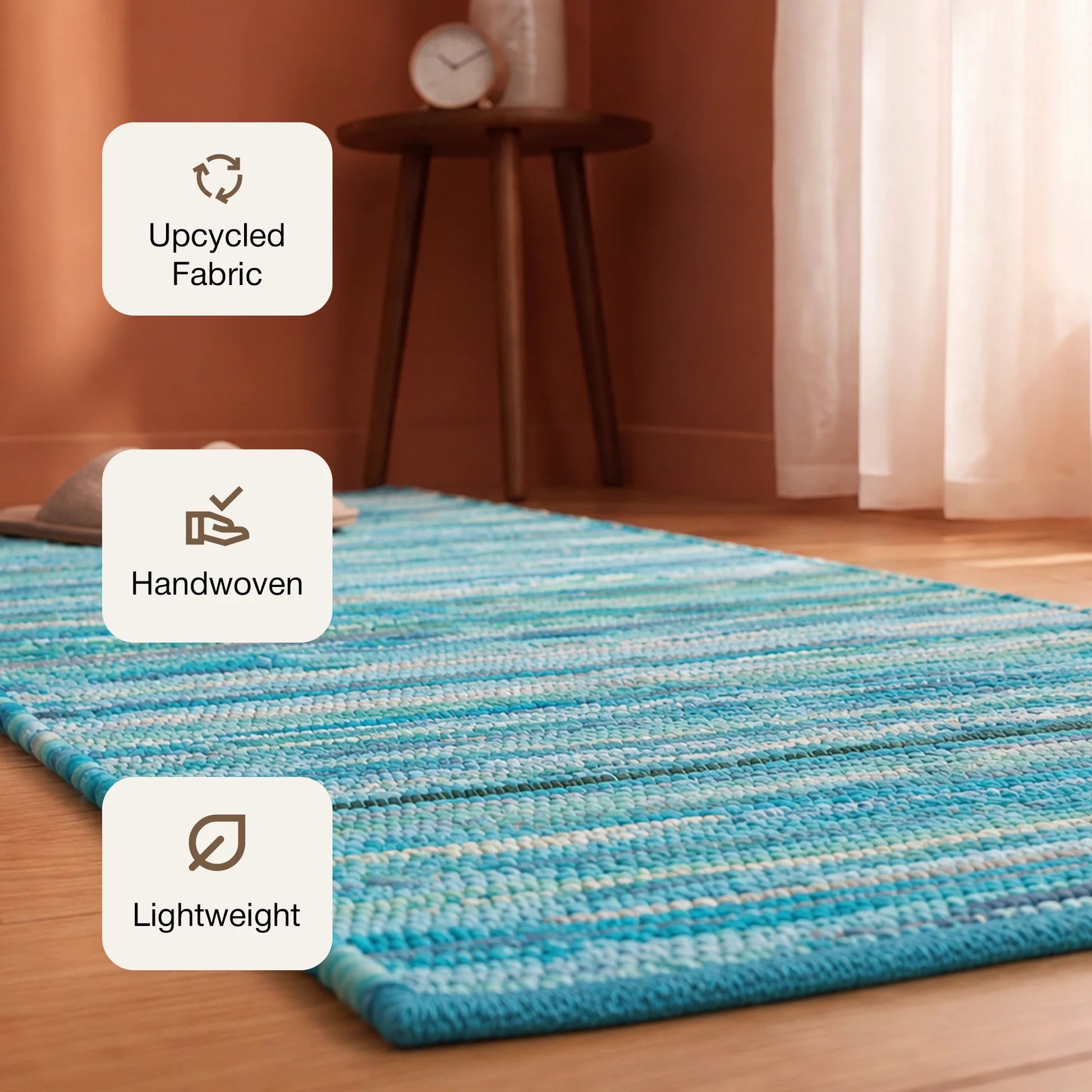 Earthology Harmony - Recycled Runner Rug (Turquoise)-3