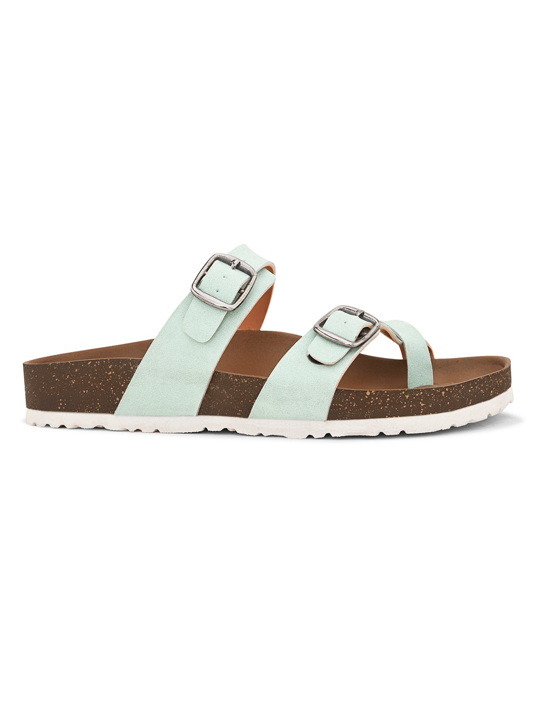 Women One Toe Flats with Buckles-9