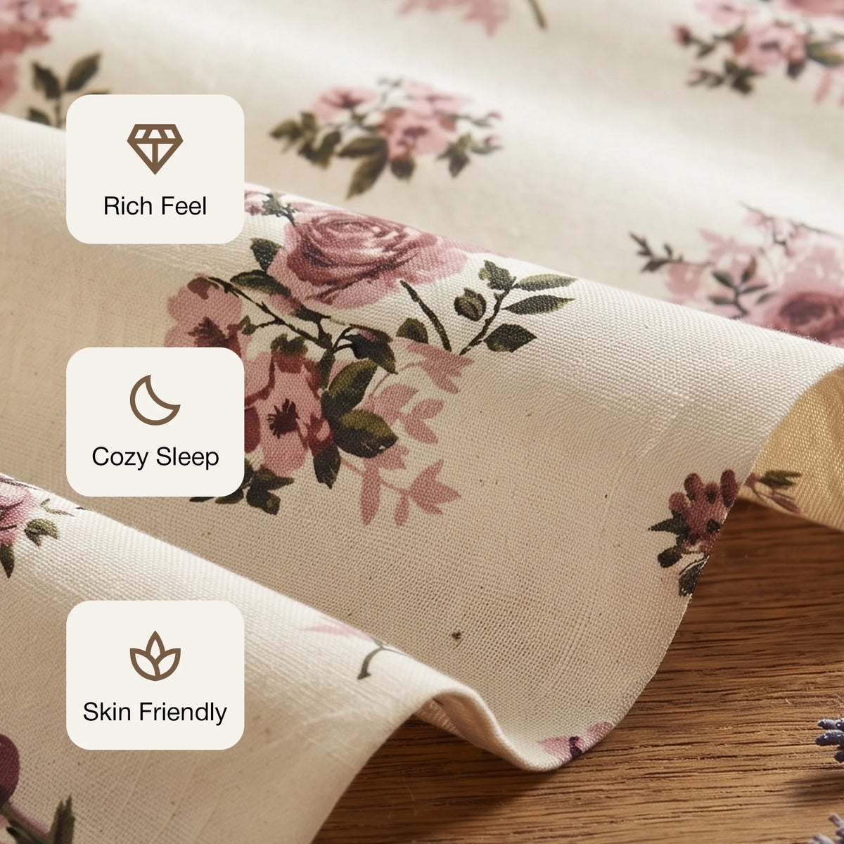 Blush Garden - White Floral Bedsheet-3