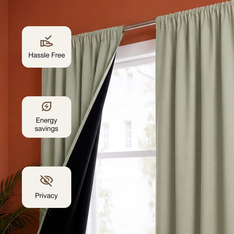 Fort Essential - Black Backing Blackout Curtain-3
