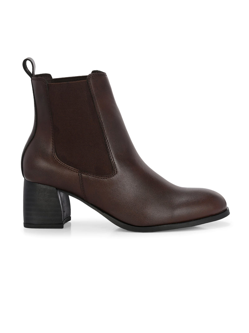 EL PASO Women Faux Leather Casual Slip On Boots-11