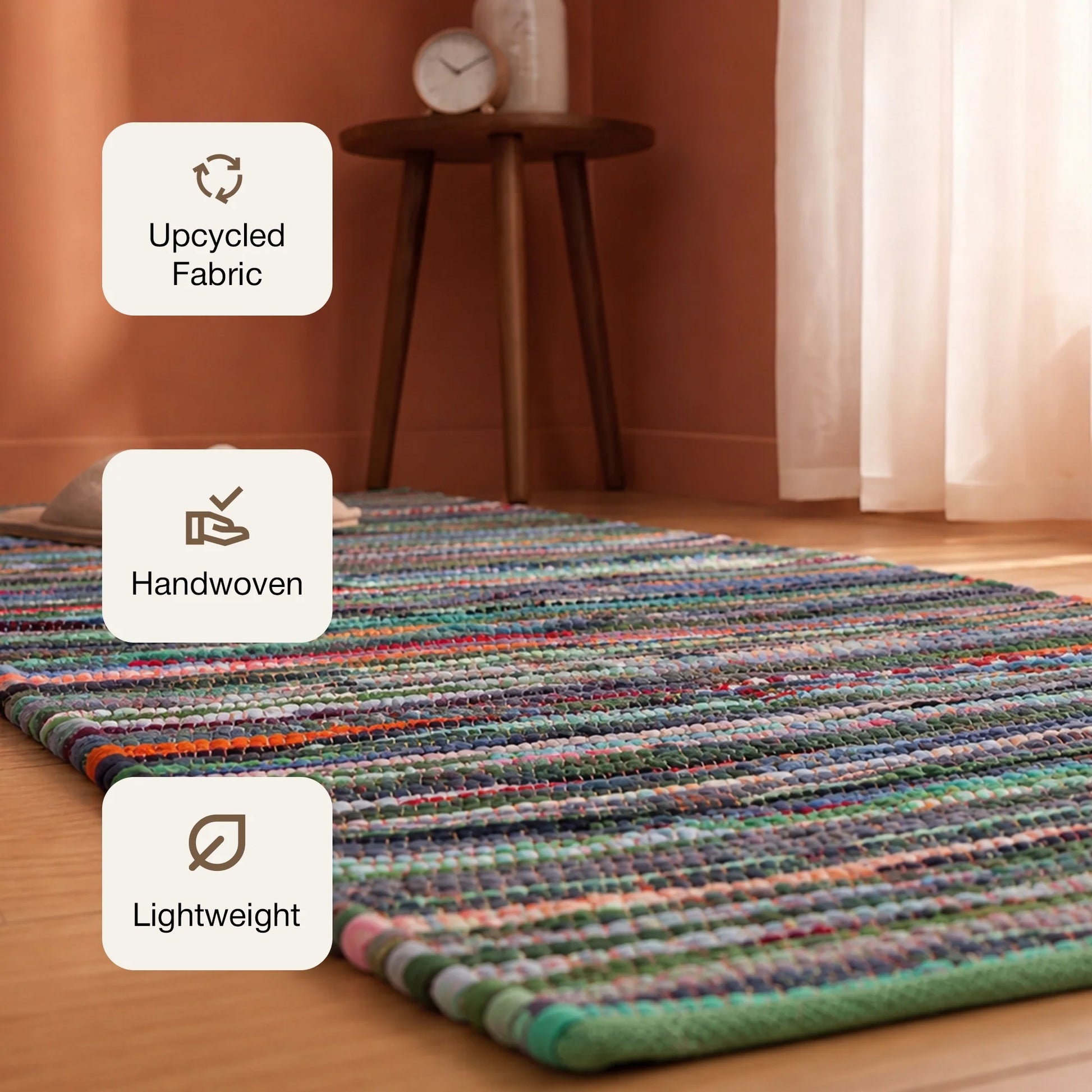 Earthology Harmony - Recycled Runner Rug (Multi-Green)-3