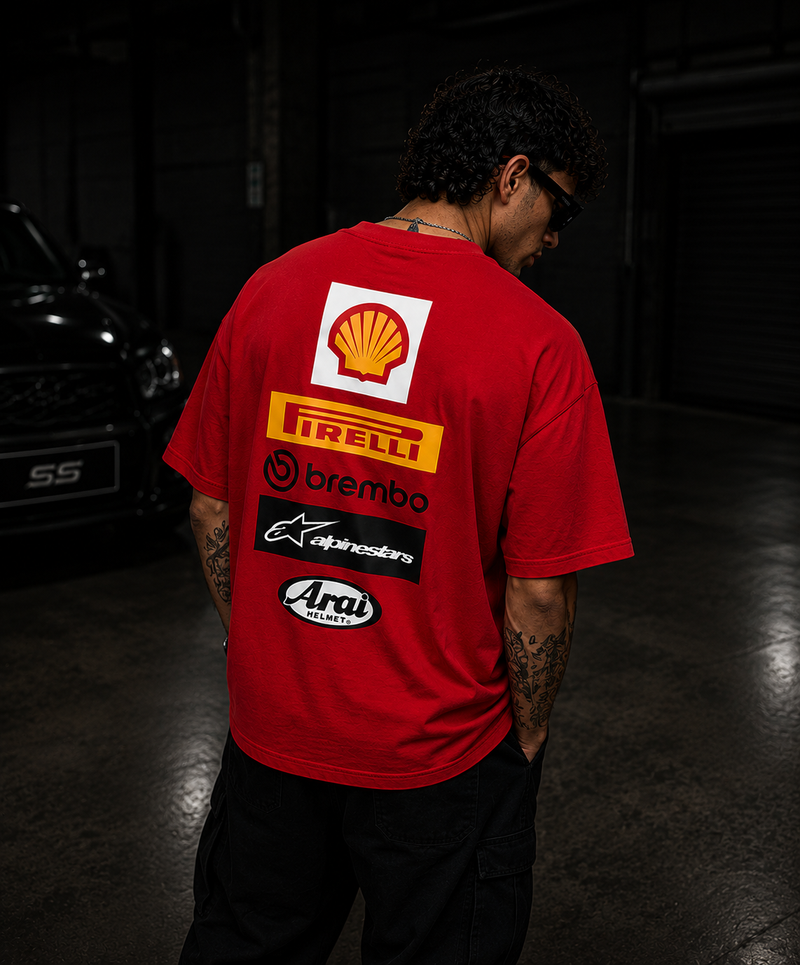 T-Shirt - Red - Race Lover - Oversized