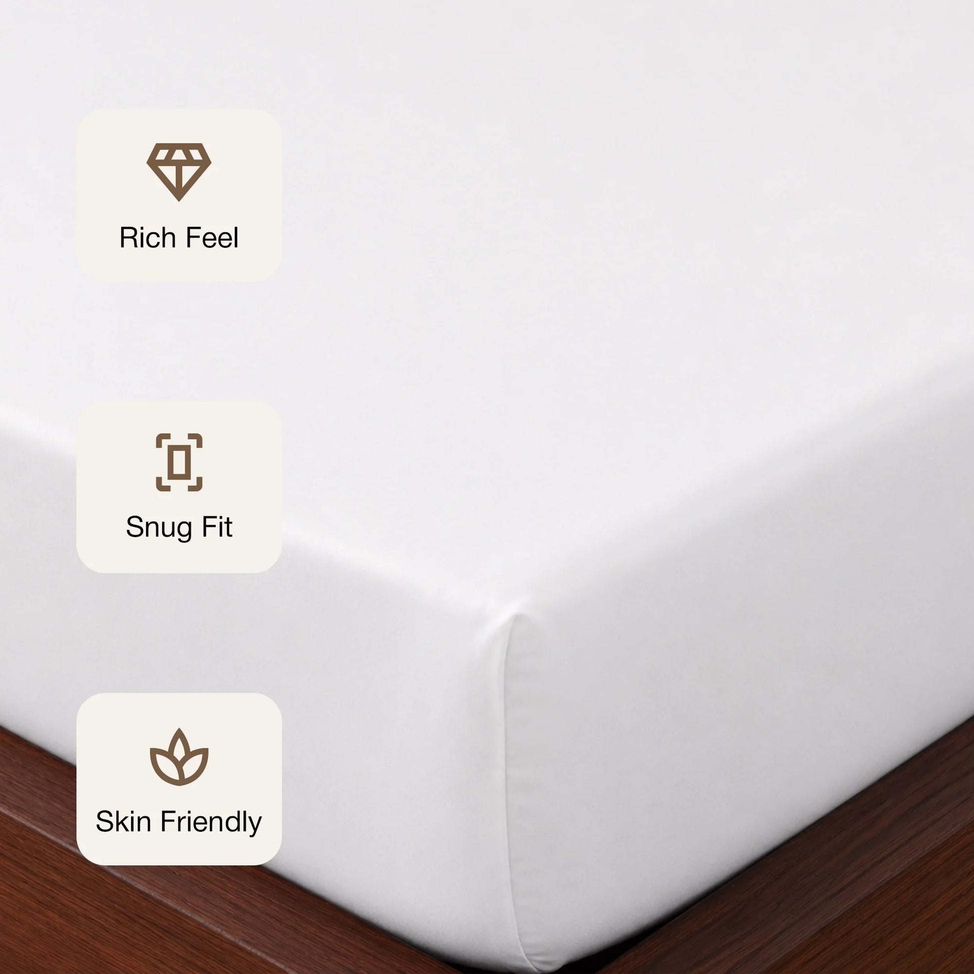 Fort Sublime - Solid Fitted Bedsheet (White)-3