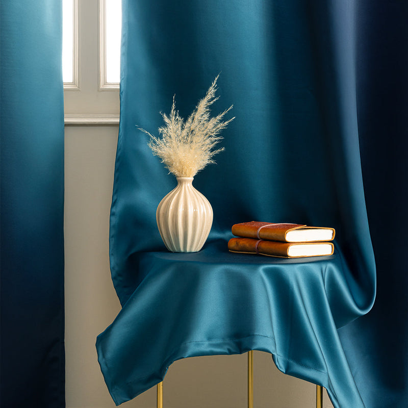 Blackout Ombre Curtain (Turquoise & Blue)-3