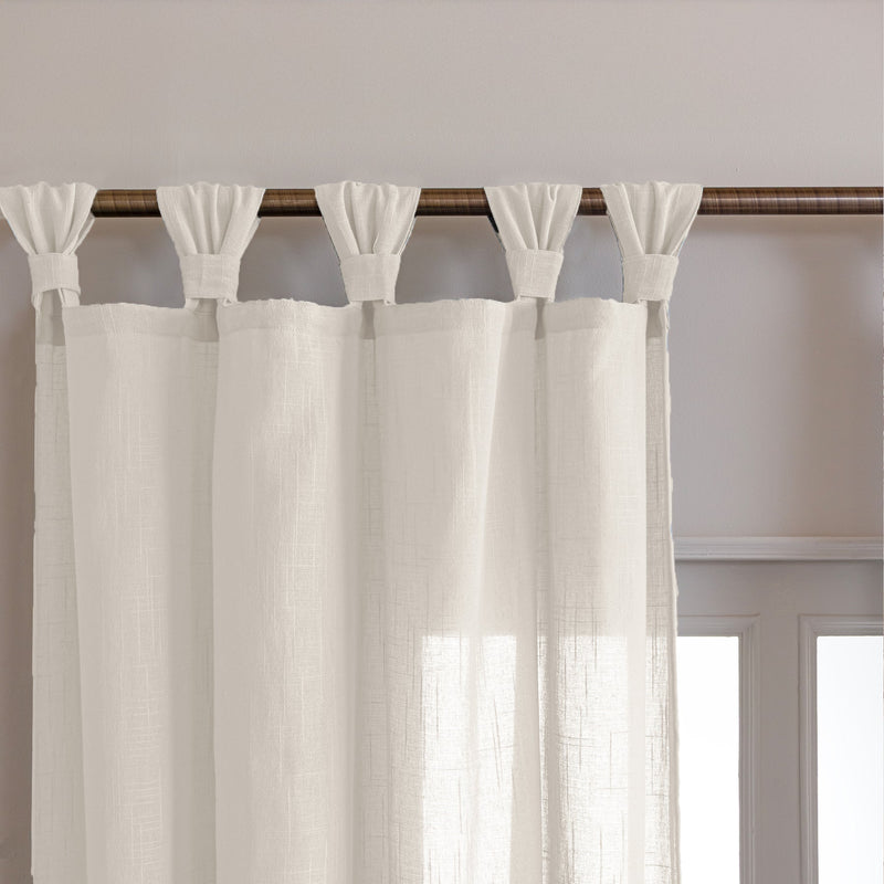 Fort Absolute - Twist Tab Top Sheer Curtain (White)-3