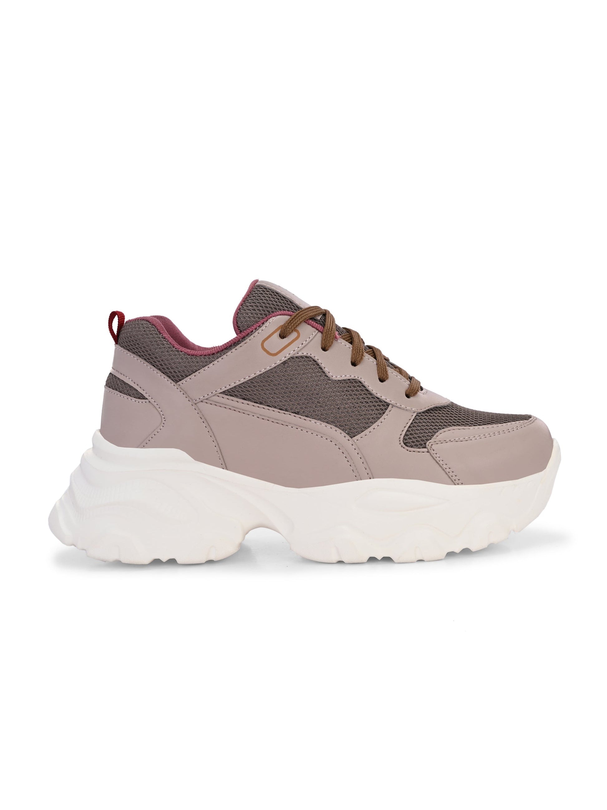 EL PASO Women Faux Leather Casual Lace Up Sneakers-10