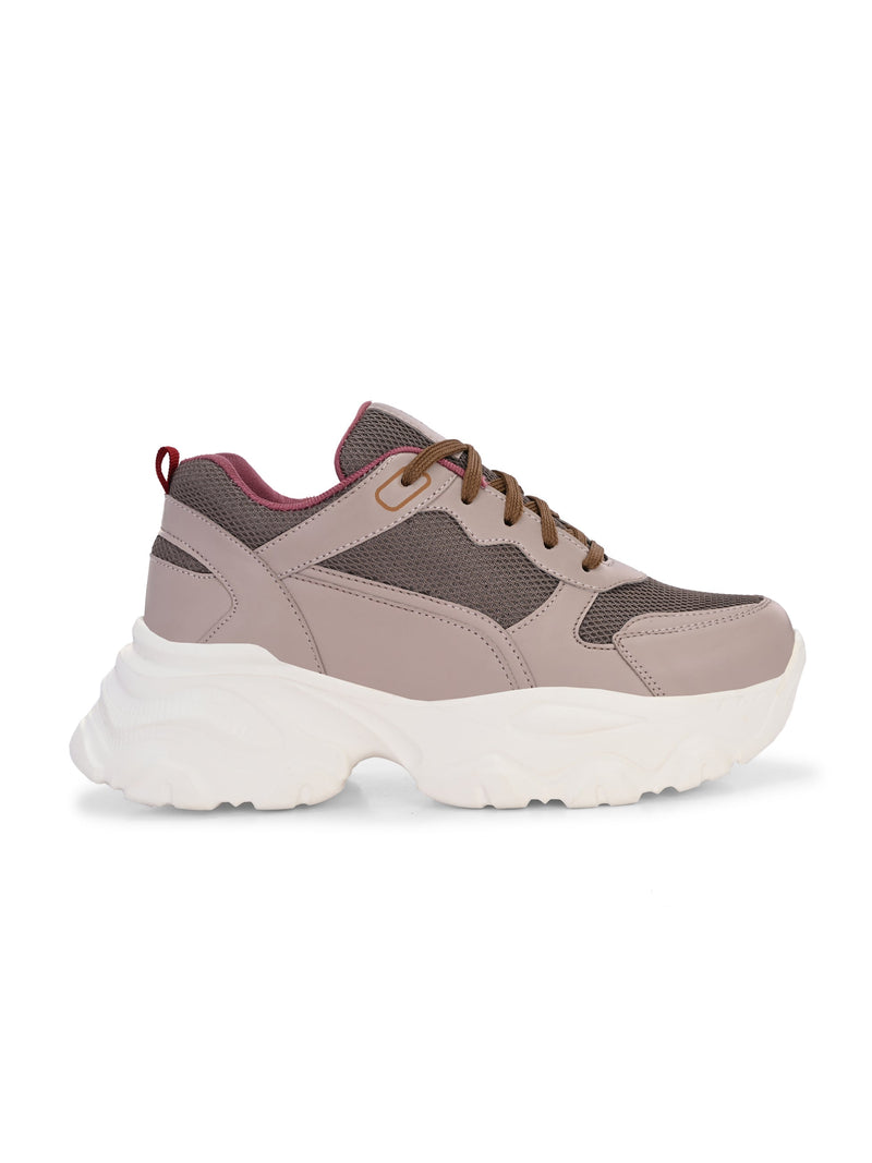 EL PASO Women Faux Leather Casual Lace Up Sneakers-10