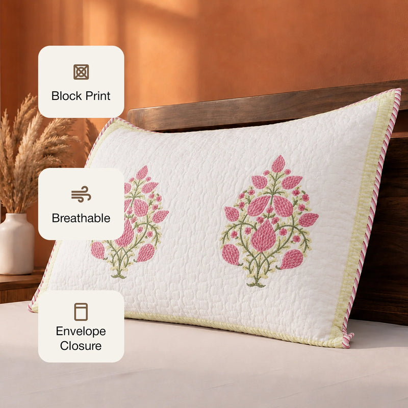 Pink Buta Quilted Pillow Covers-3