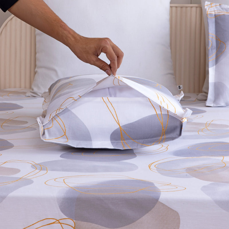 Imprimer Spheres of Serenity - Printed Bedsheet (Multicolor)-4