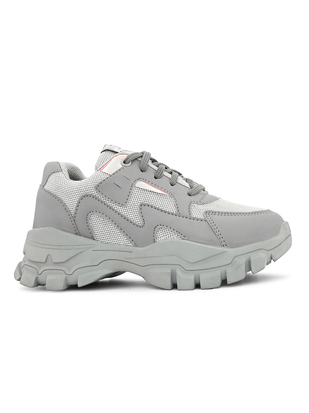 Lace-Ups Round Toe Women Sneakers-15