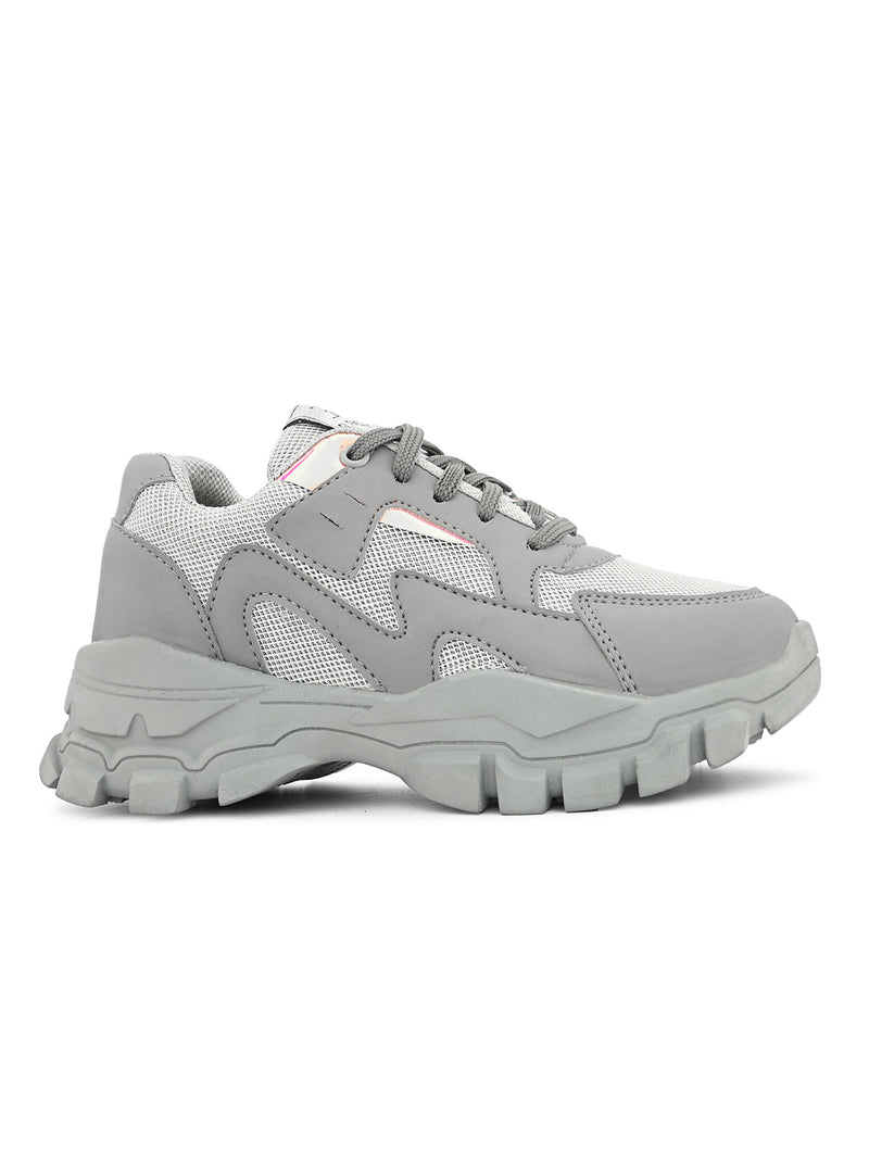 Lace-Ups Round Toe Women Sneakers-15