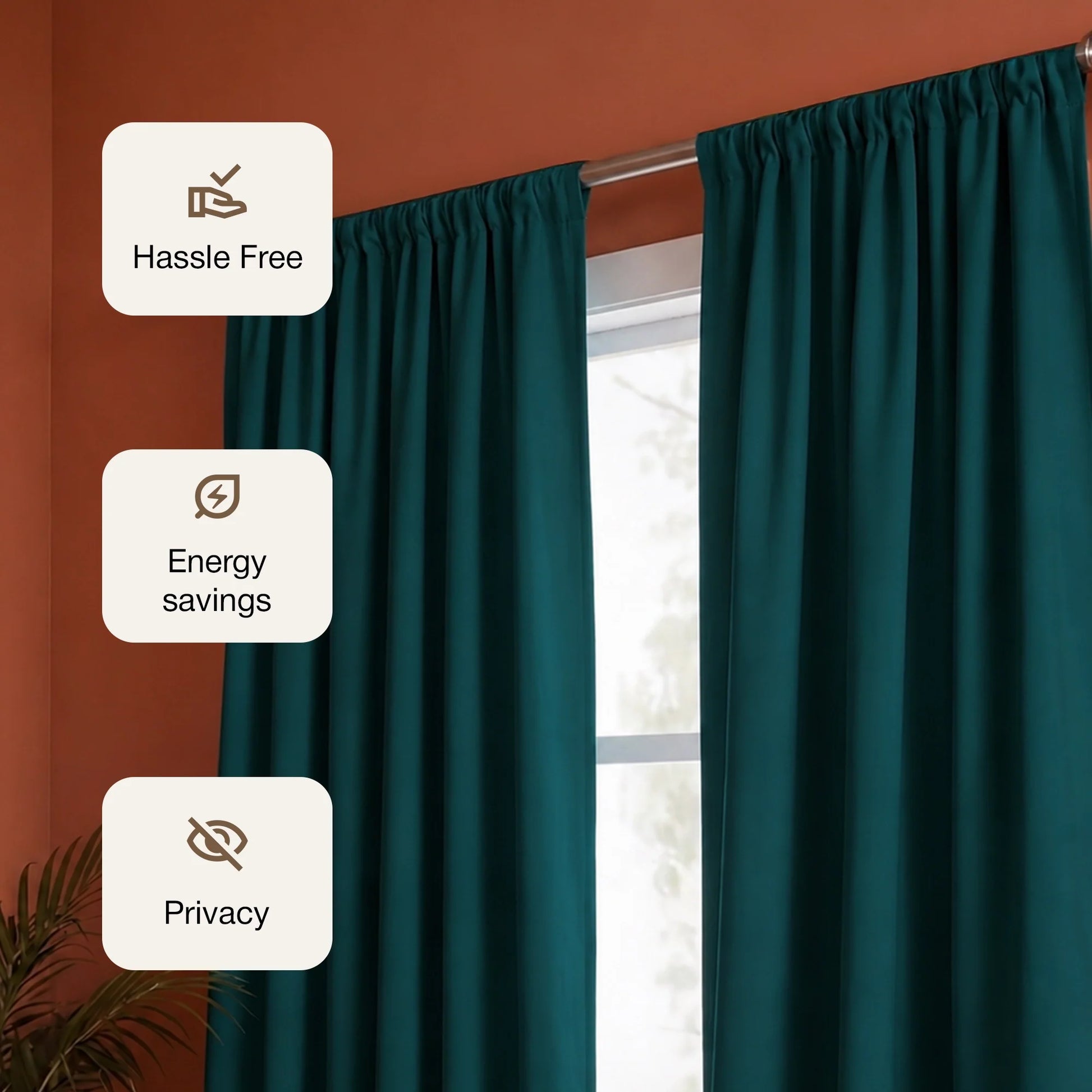 Fort Essential - Rod Pocket Blackout Curtain (Rama Green)-3