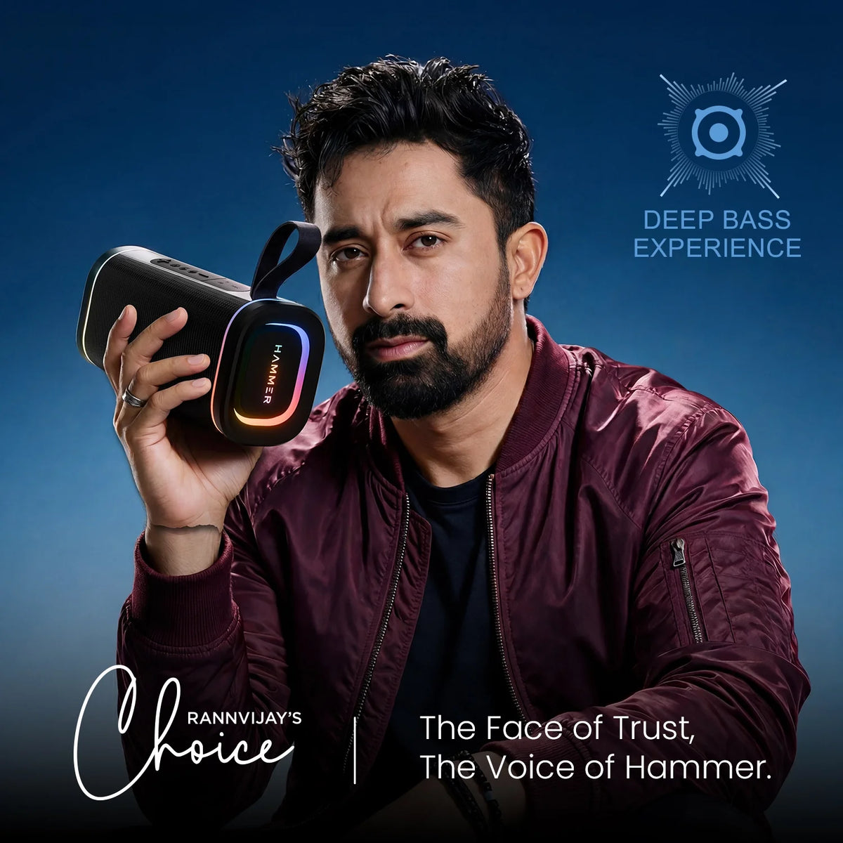 Hammer Wave 2 Bluetooth Speaker 20W RMS with Deep Bass, RGB Lights, Dual Pairing (Black)-4