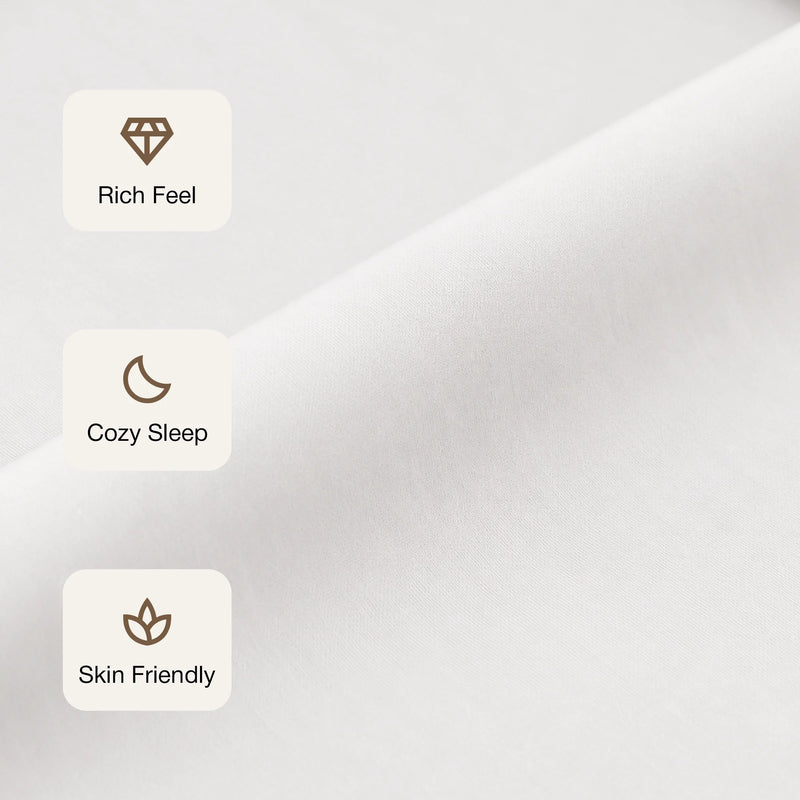 Fort Nightingale - Solid Bedsheet (White)-3