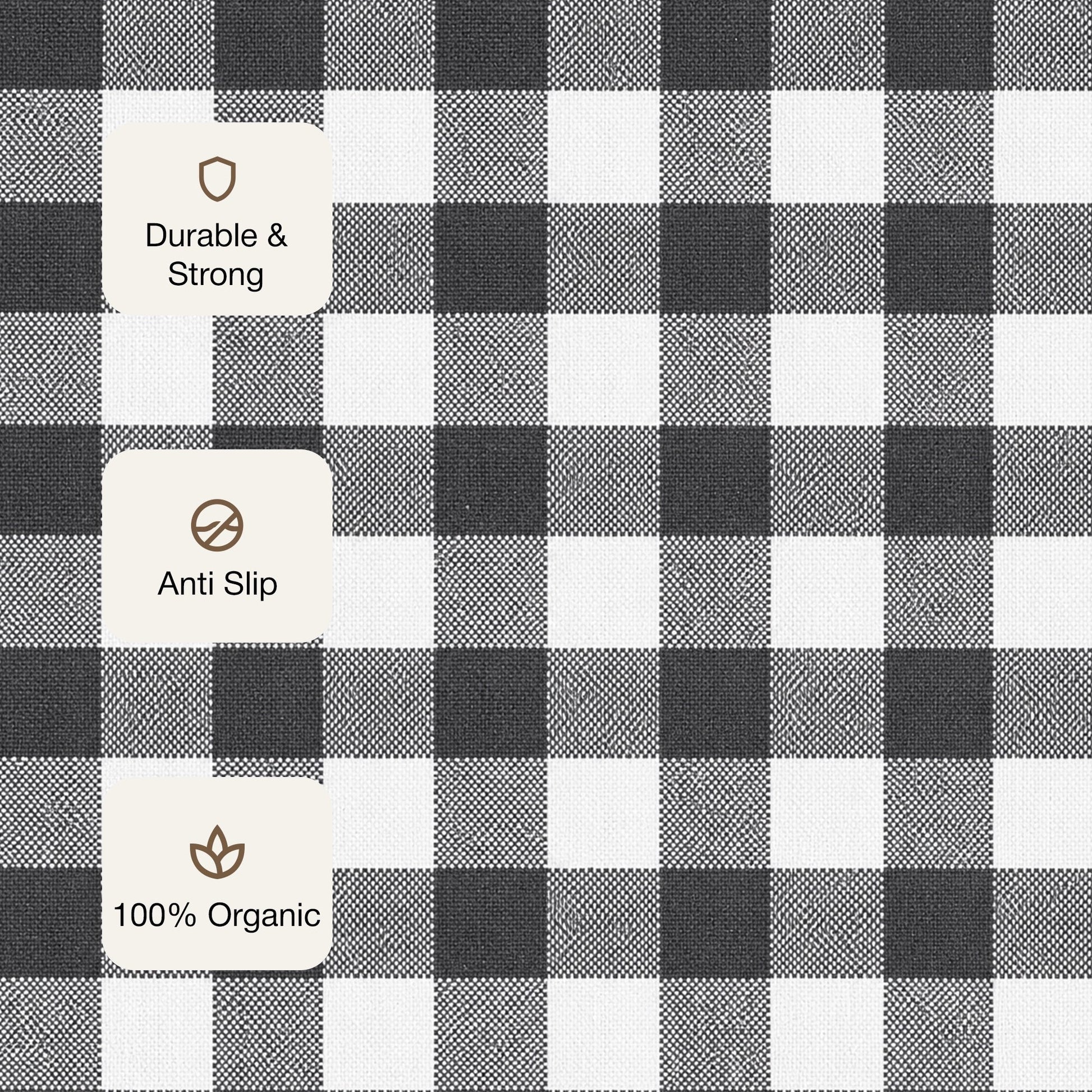 Breton Shadowplay - Plaid Rug (Grey & White)-3