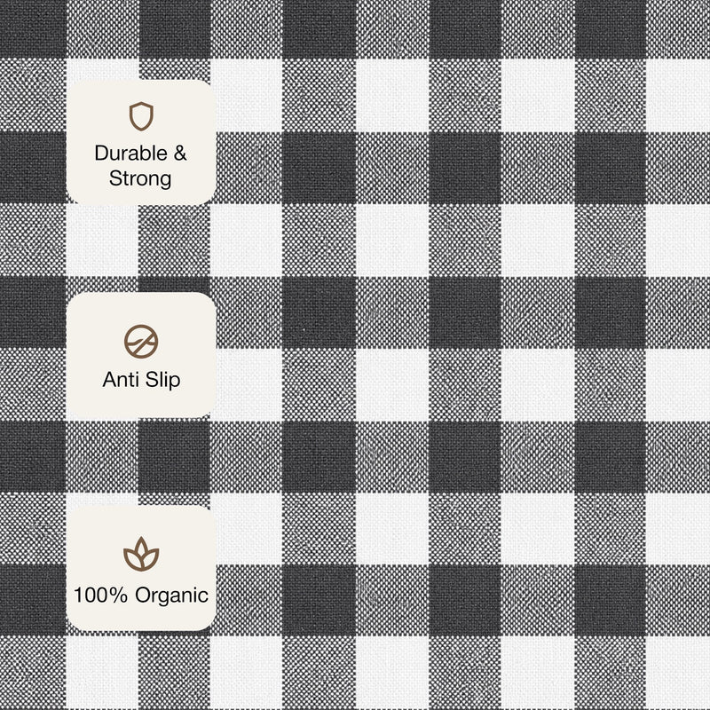 Breton Shadowplay - Plaid Rug (Grey & White)-3