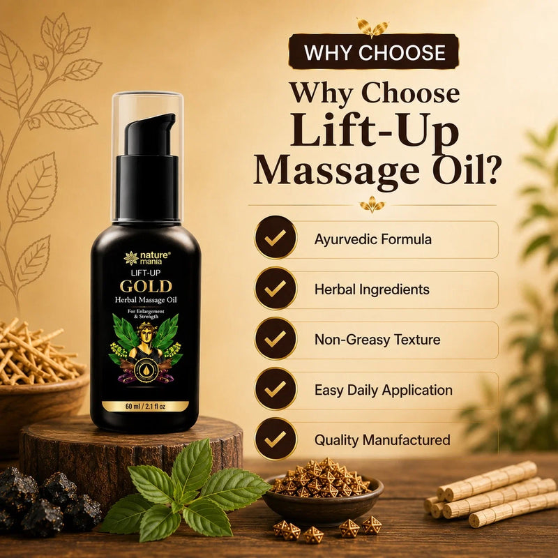 Lift-up Gold Herbal Massage Oil For Men (50ml)