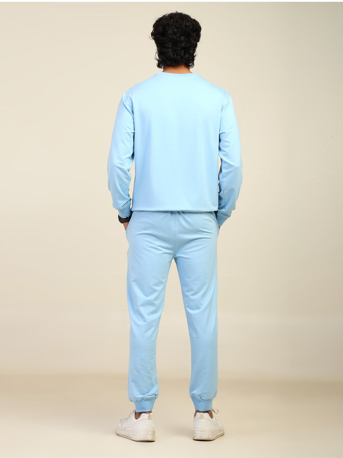 Naturefab Men’s Organic Bamboo Trackpants Sky Blue-3