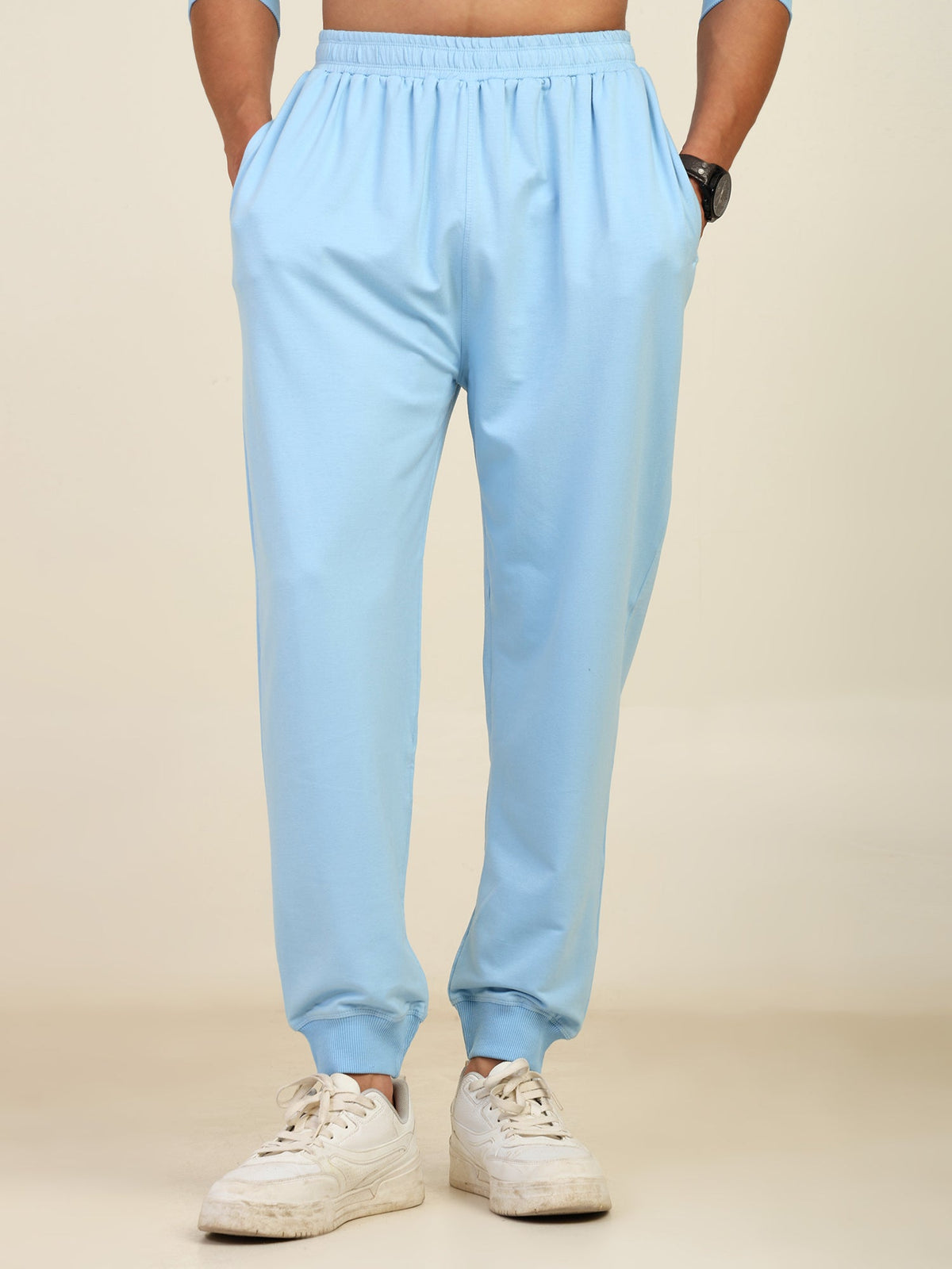 Naturefab Men’s Organic Bamboo Trackpants Sky Blue-1