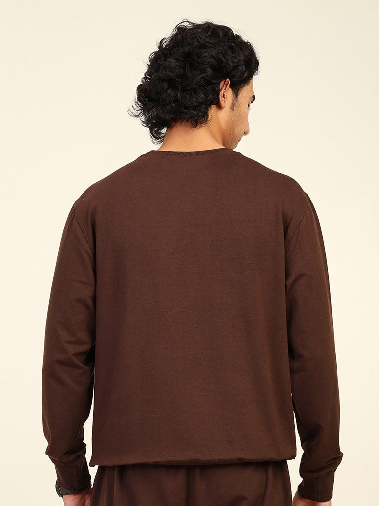 Naturefab Men's Organic Bamboo Terry Sweatshirt Coffee Bean-3