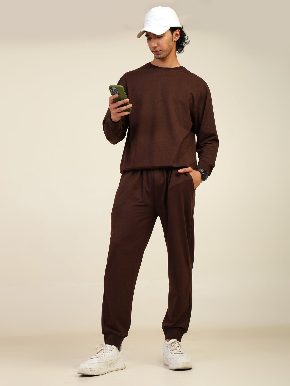 Naturefab Men's Organic Bamboo All Season Co-ord Coffee Bean-6