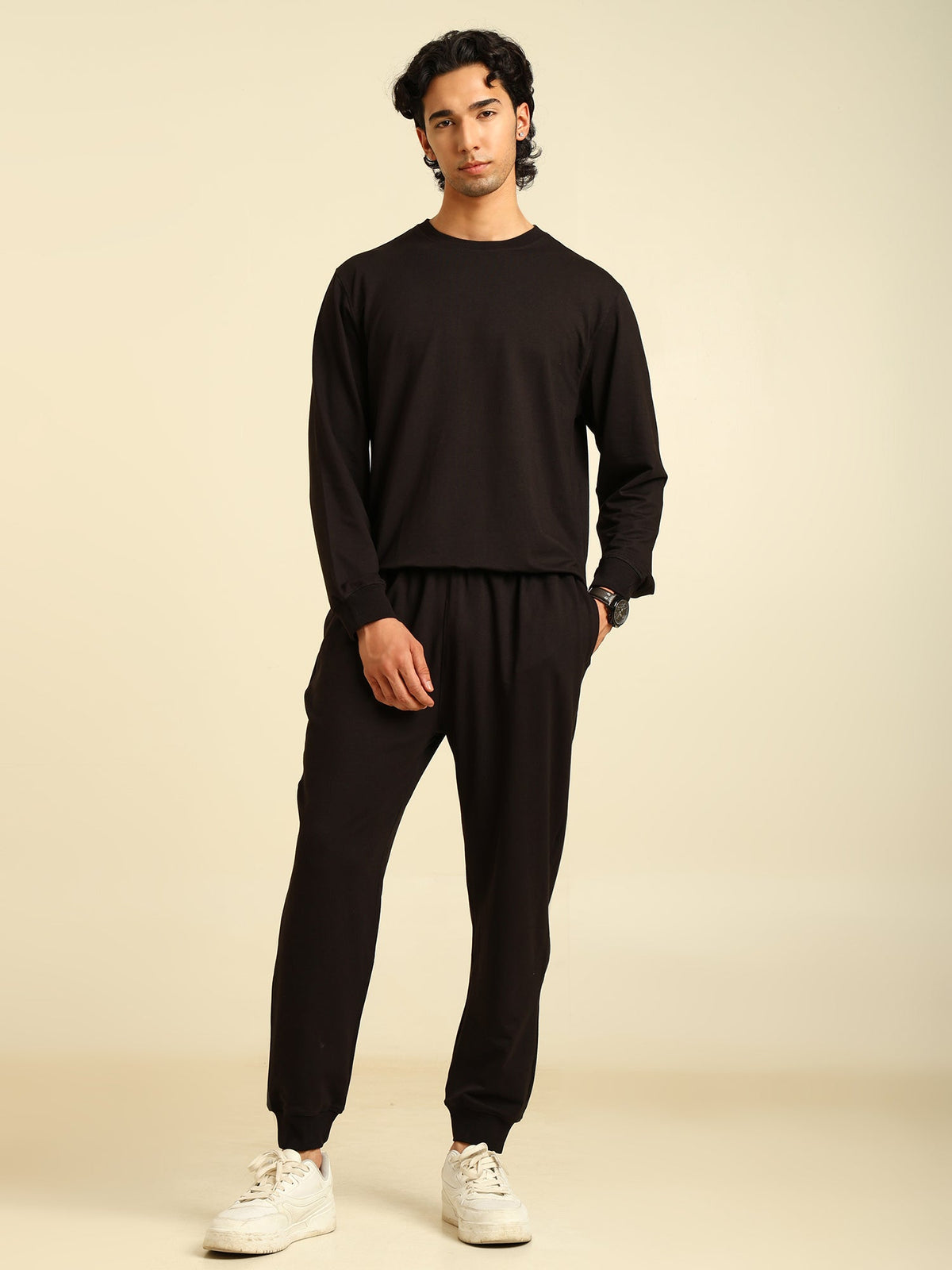 Naturefab Men's Organic Bamboo All Season Co-ord Black-3