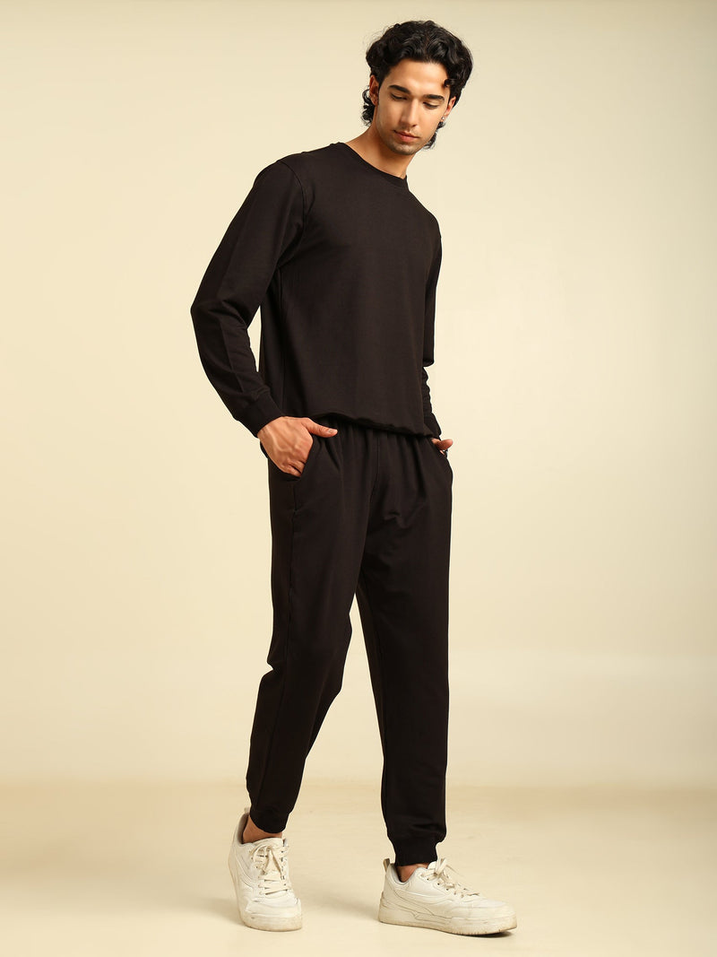 Naturefab Men's Organic Bamboo All Season Co-ord Black-1