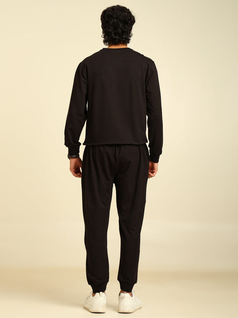 Naturefab Men's Organic Bamboo All Season Co-ord Black-4