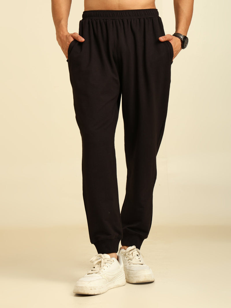 Naturefab Men’s Organic Bamboo Trackpants Black-1