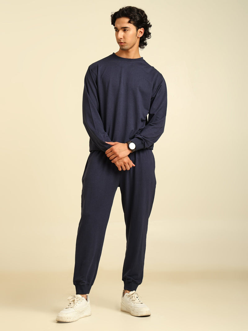 Naturefab Men's Organic Bamboo All Season Co-ord Mood Indigo-1