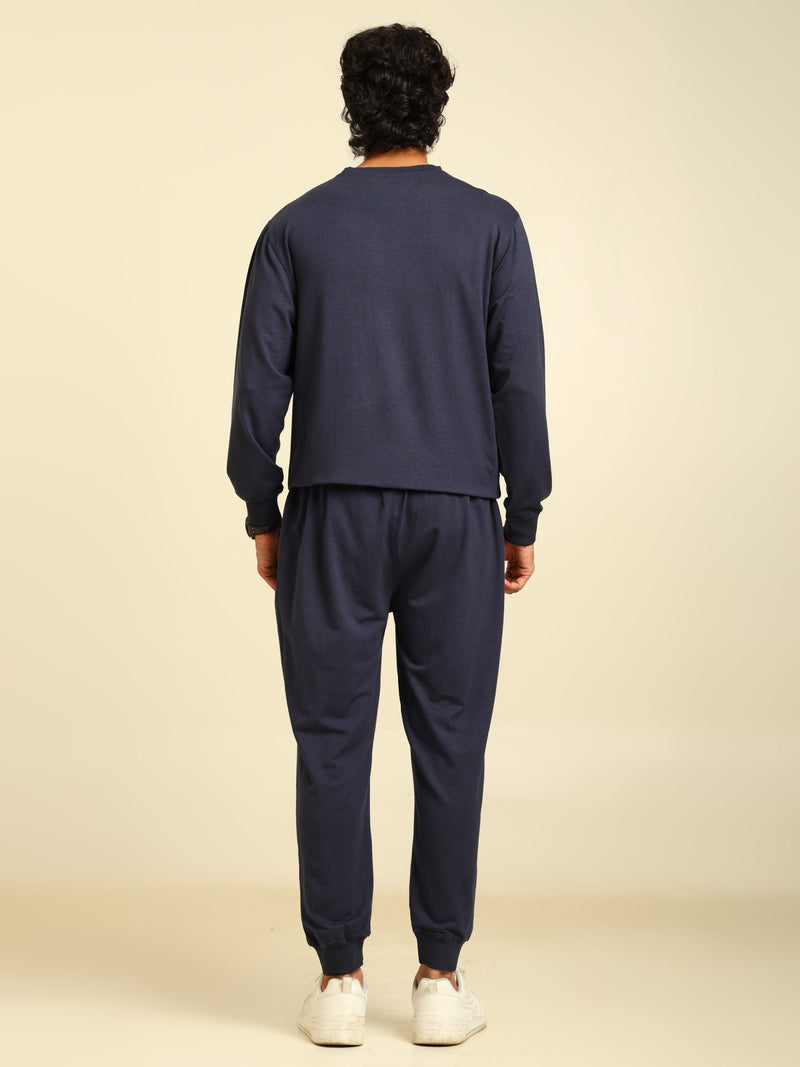 Naturefab Men's Organic Bamboo All Season Co-ord Mood Indigo-3