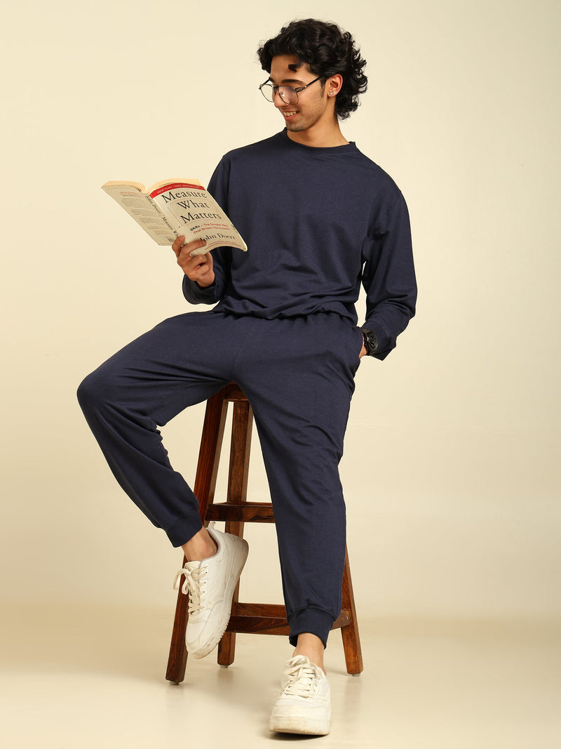 Naturefab Men's Organic Bamboo All Season Co-ord Mood Indigo-5