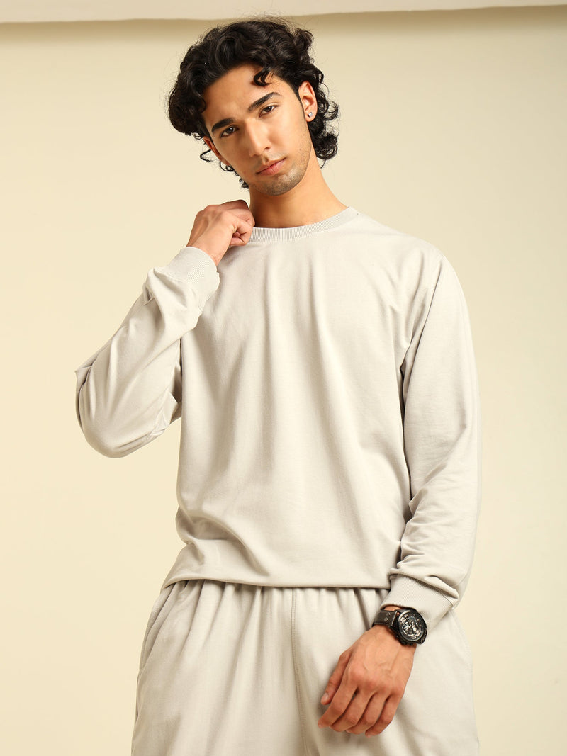 Naturefab Men's Organic Bamboo Terry Sweatshirt Harbour Mist-2