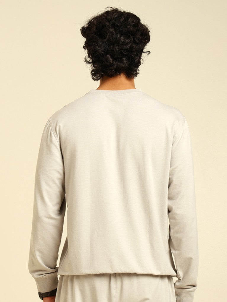 Naturefab Men's Organic Bamboo Terry Sweatshirt Harbour Mist-3
