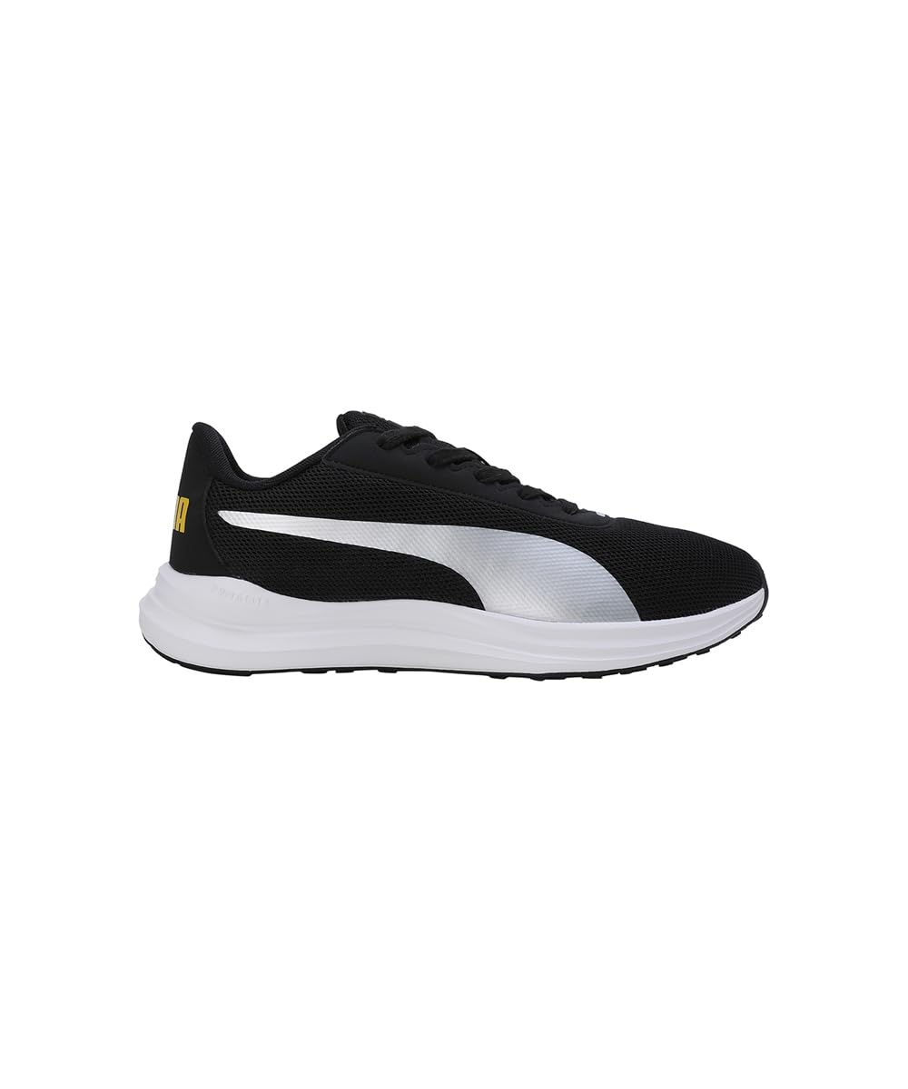 PUMA Puma Mens Fierce Runner Running Shoe 9 UK Black-Silver-Yellow Sizzle - image 3