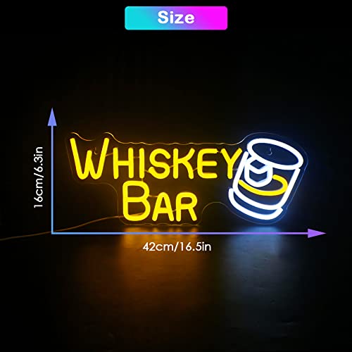 Whiskey Bar Neon Sign 6x16 inches | Neon Signs India — Image 5