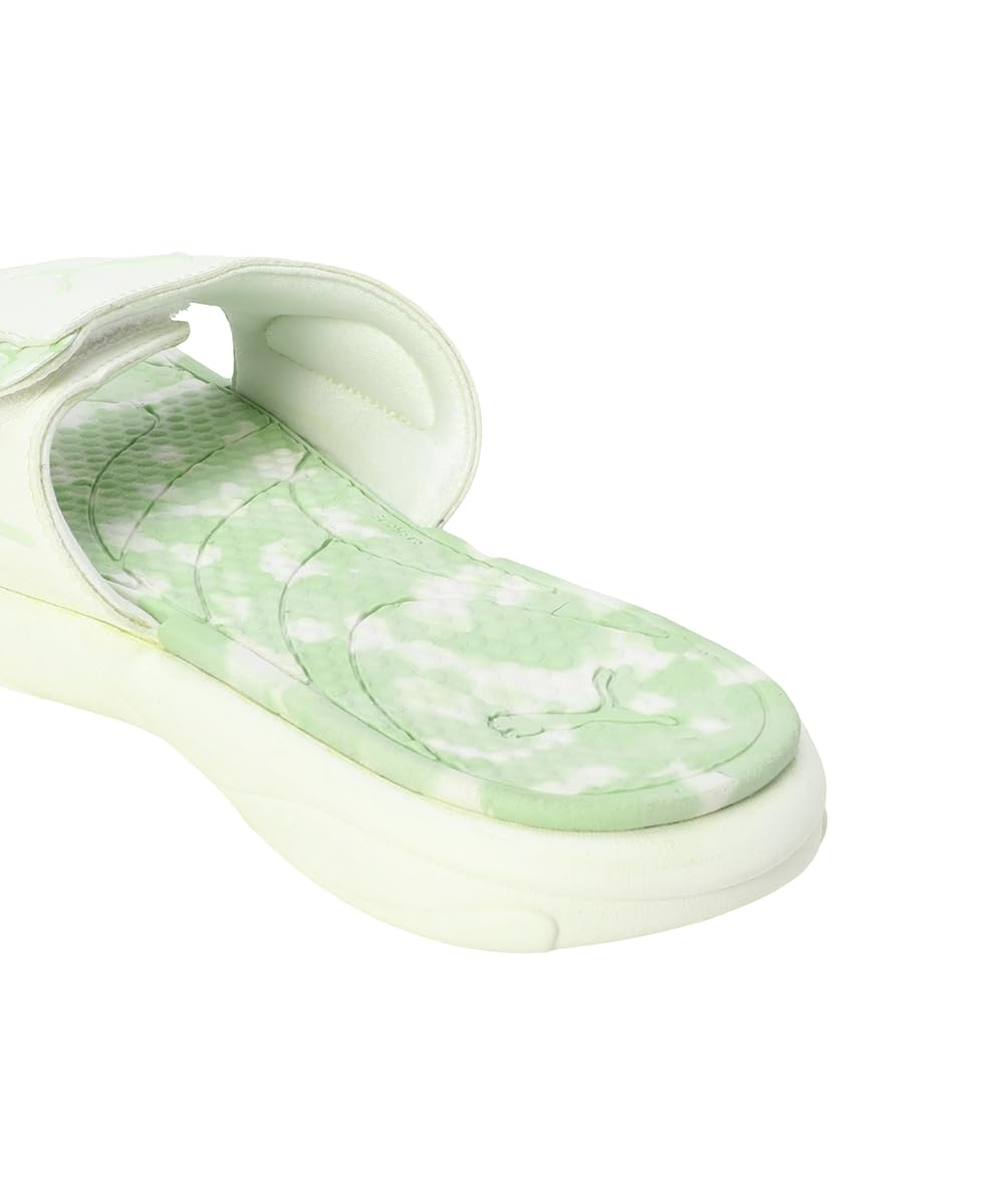 PUMA Puma Women Royalcat ComfortSoftrideDaze Slide 6 UK Warm White-Cool Cucumber-Green Illusion - image 3
