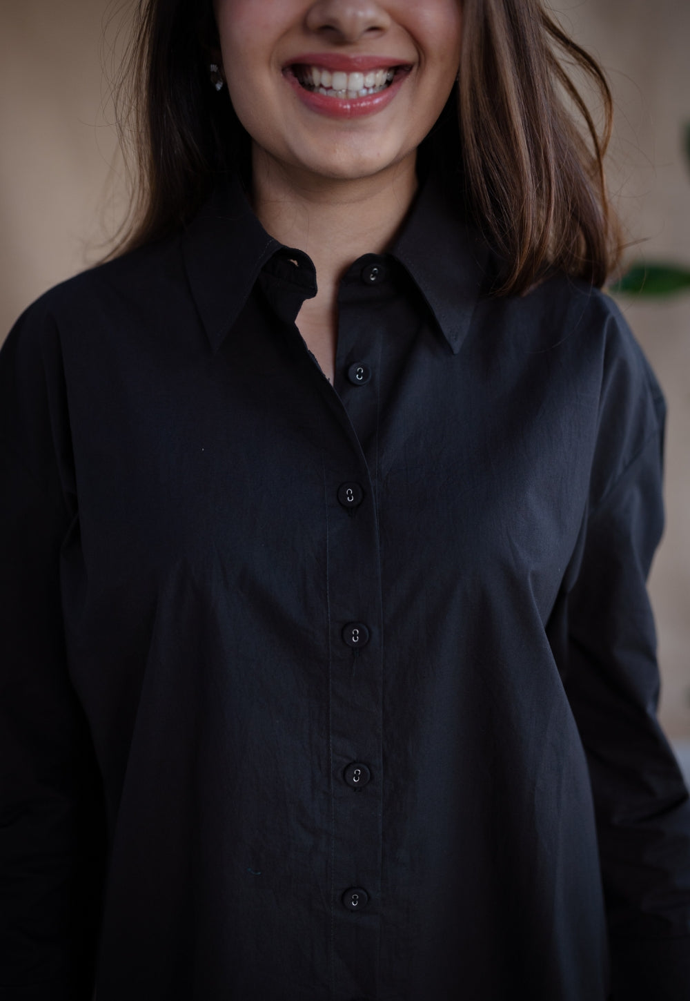 TIECO DyeVerse - Black Poplin Cotton Embroidered Shirt